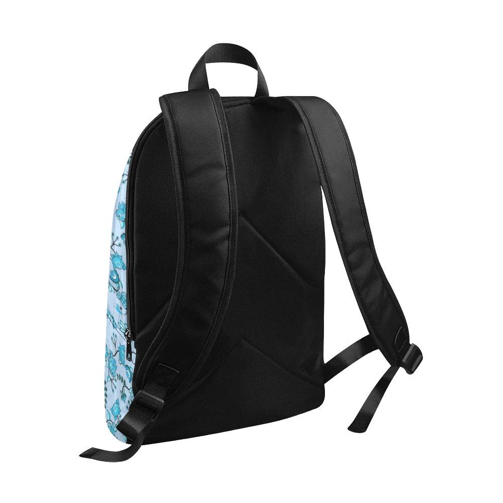 Blue Floral Amour Fabric Backpack for Adult (Model 1659) Casual Backpack for Adult (1659) e-joyer 