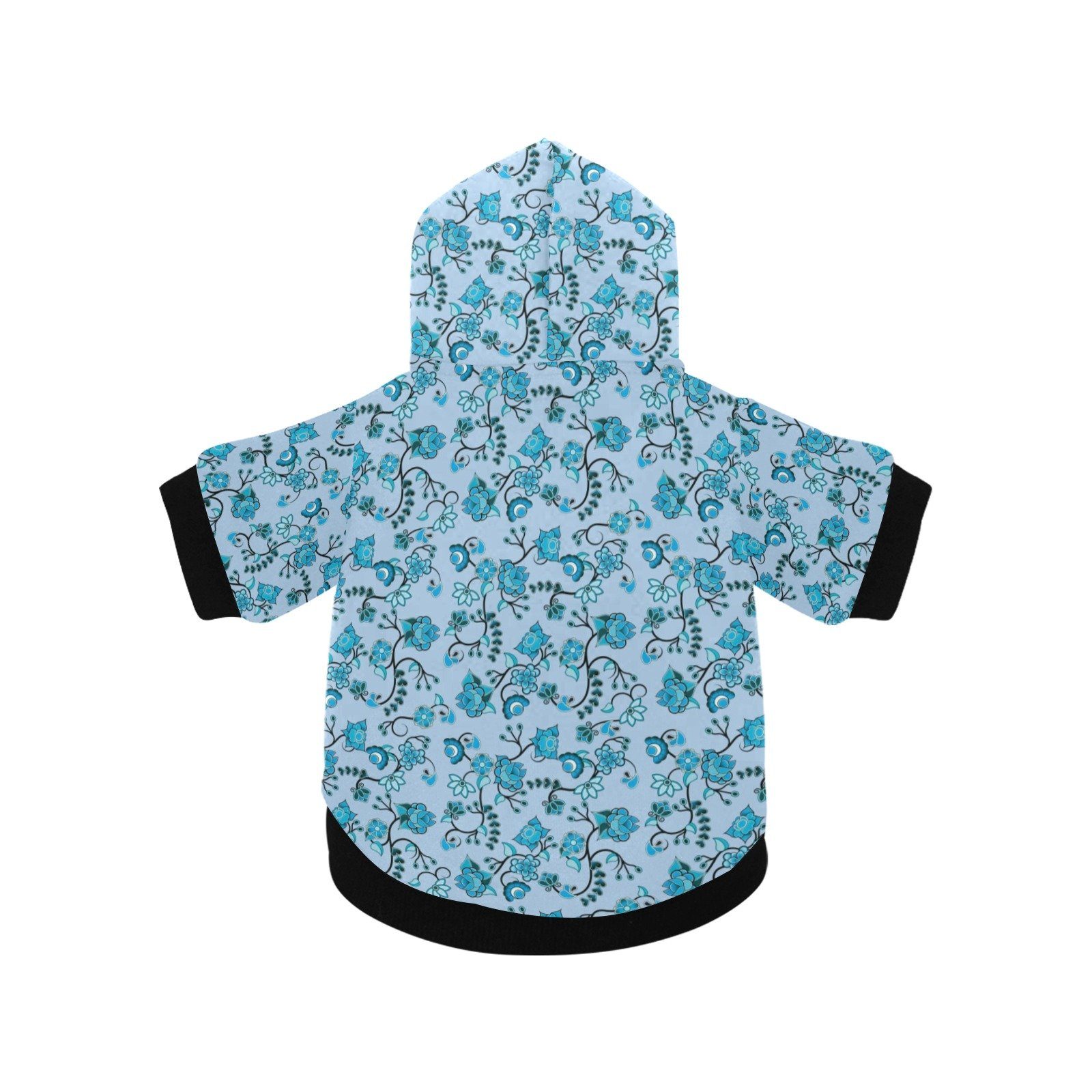 Blue Floral Amour Pet Dog Hoodie Pet Dog Hoodie e-joyer 