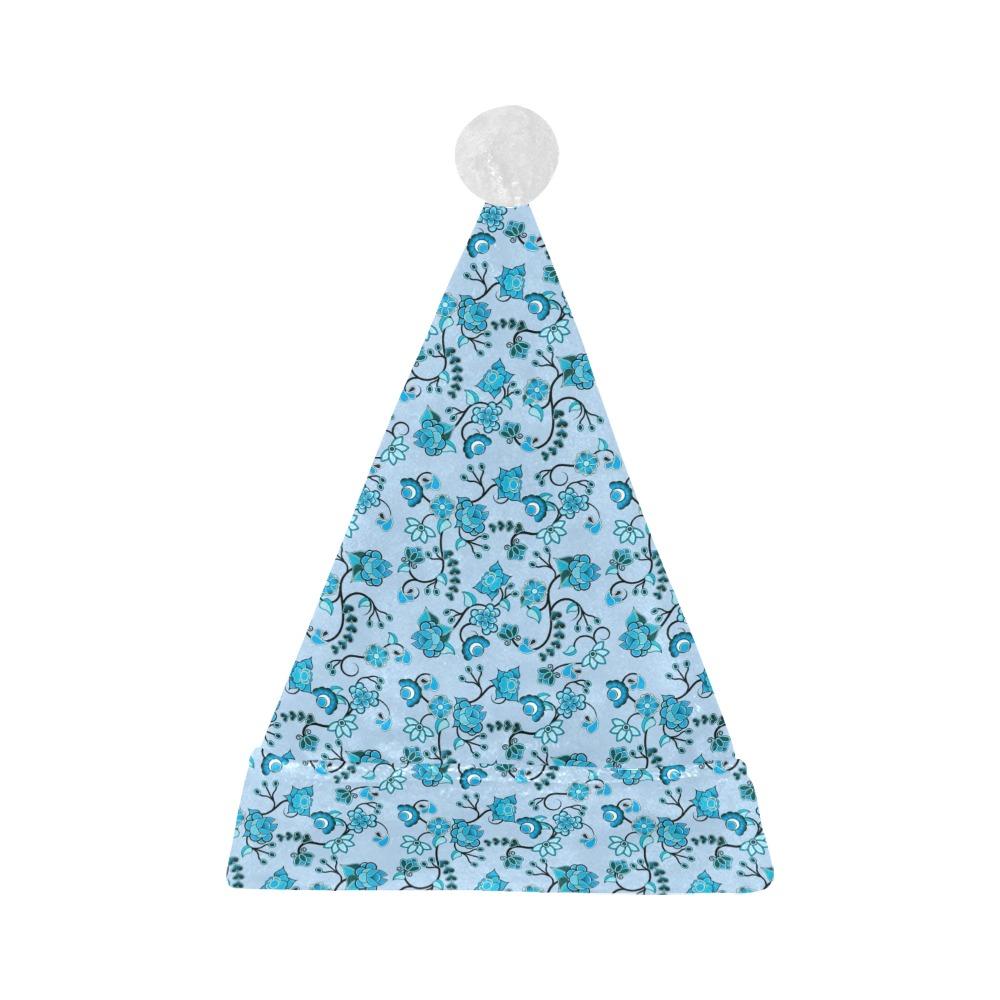 Blue Floral Amour Santa Hat Santa Hat e-joyer 