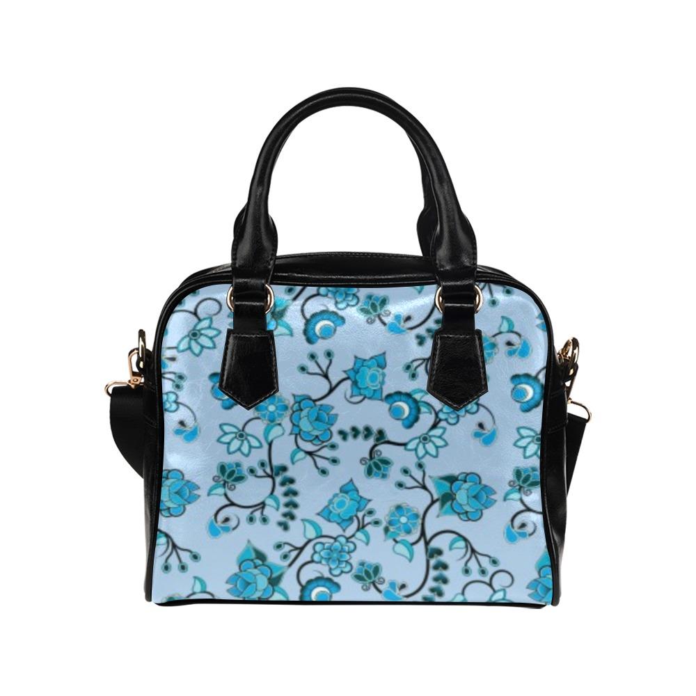 Blue Floral Amour Shoulder Handbag (Model 1634) Shoulder Handbags (1634) e-joyer 