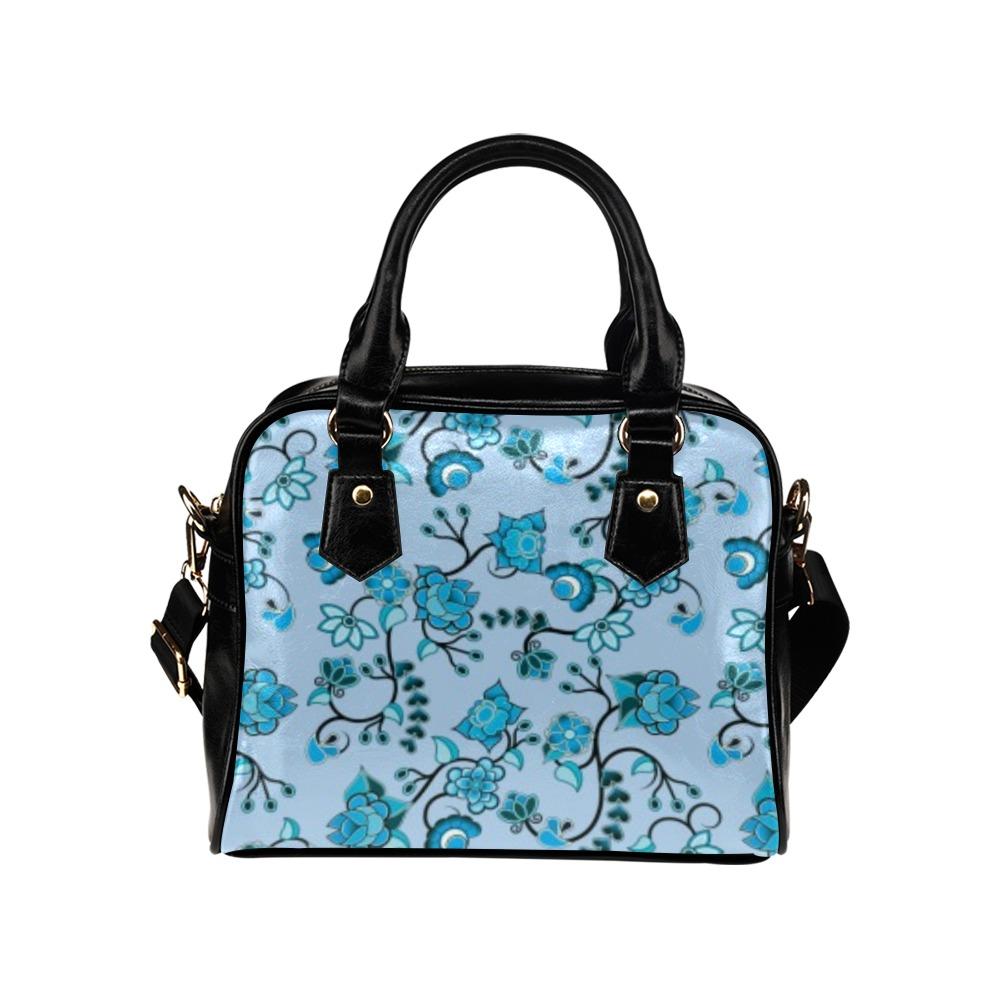 Blue Floral Amour Shoulder Handbag (Model 1634) Shoulder Handbags (1634) e-joyer 