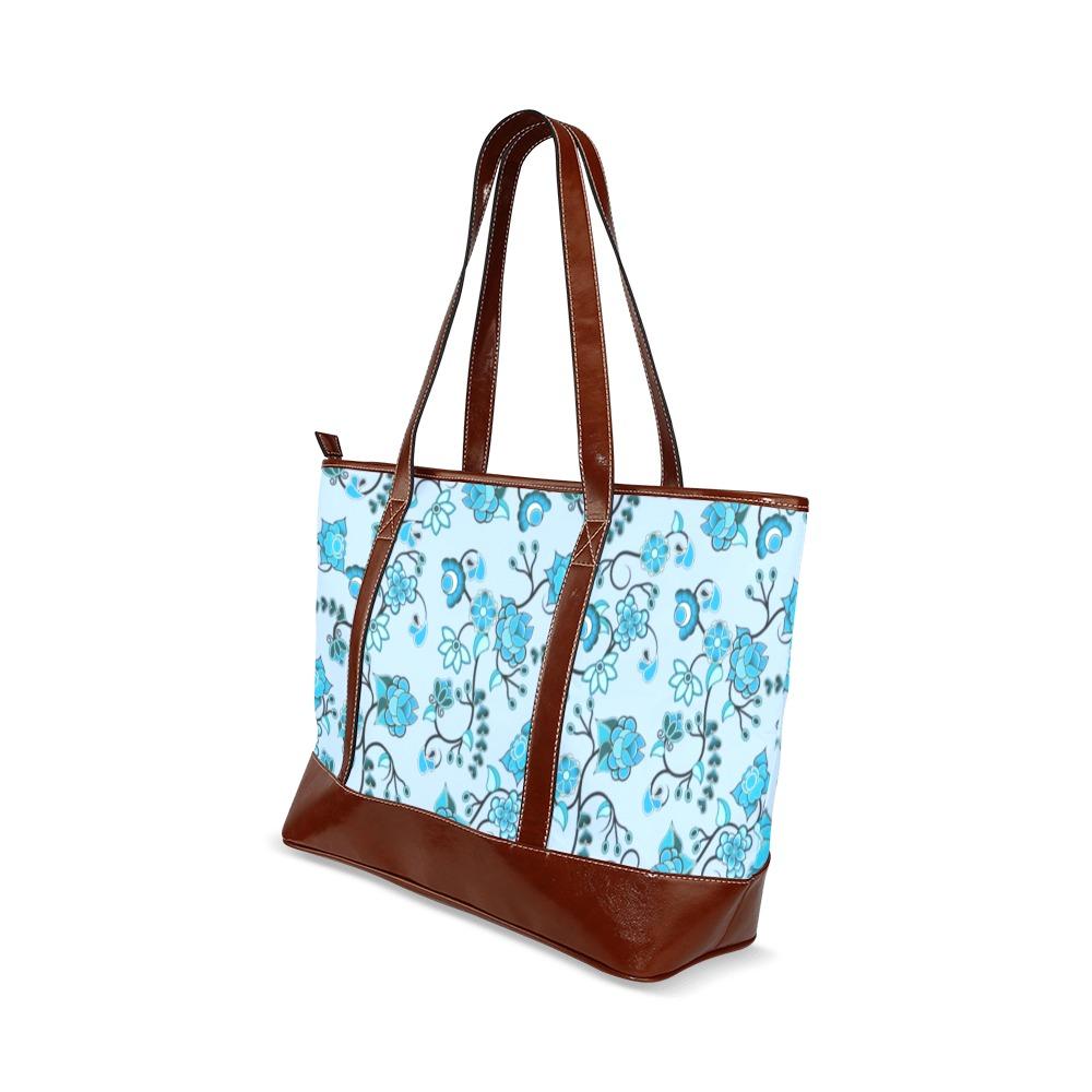 Blue Floral Amour Tote Handbag (Model 1642) Tote Handbags (1642) e-joyer 