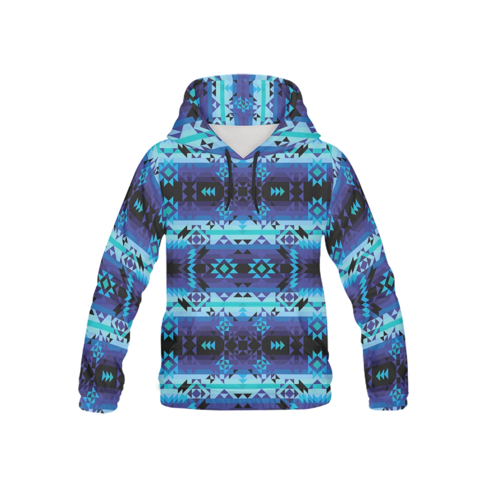 Blue Star All Over Print Hoodie for Kid (USA Size) (Model H13) All Over Print Hoodie for Kid (H13) e-joyer 