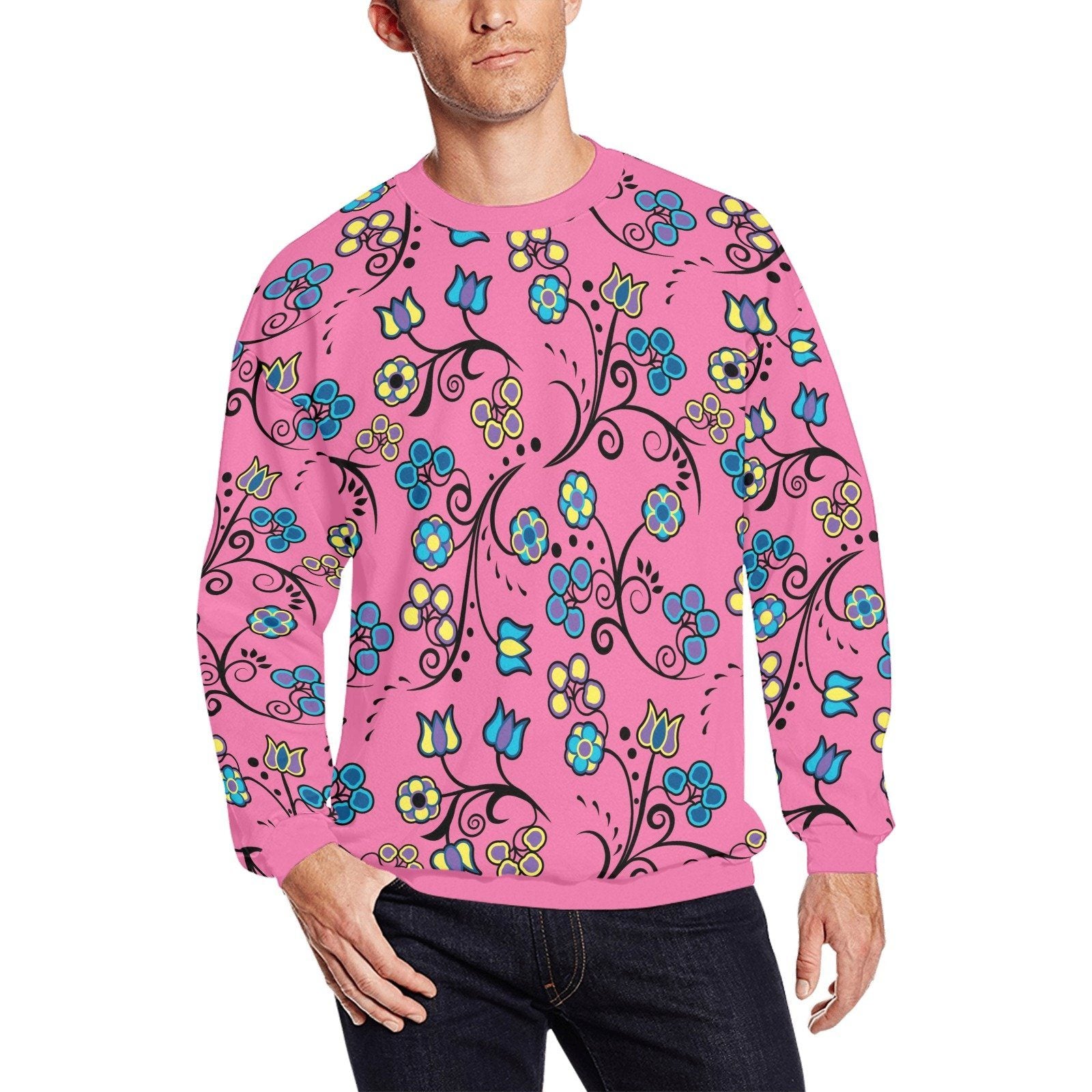 Blue Trio Bubblegum All Over Print Crewneck Sweatshirt for Men (Model H18) shirt e-joyer 