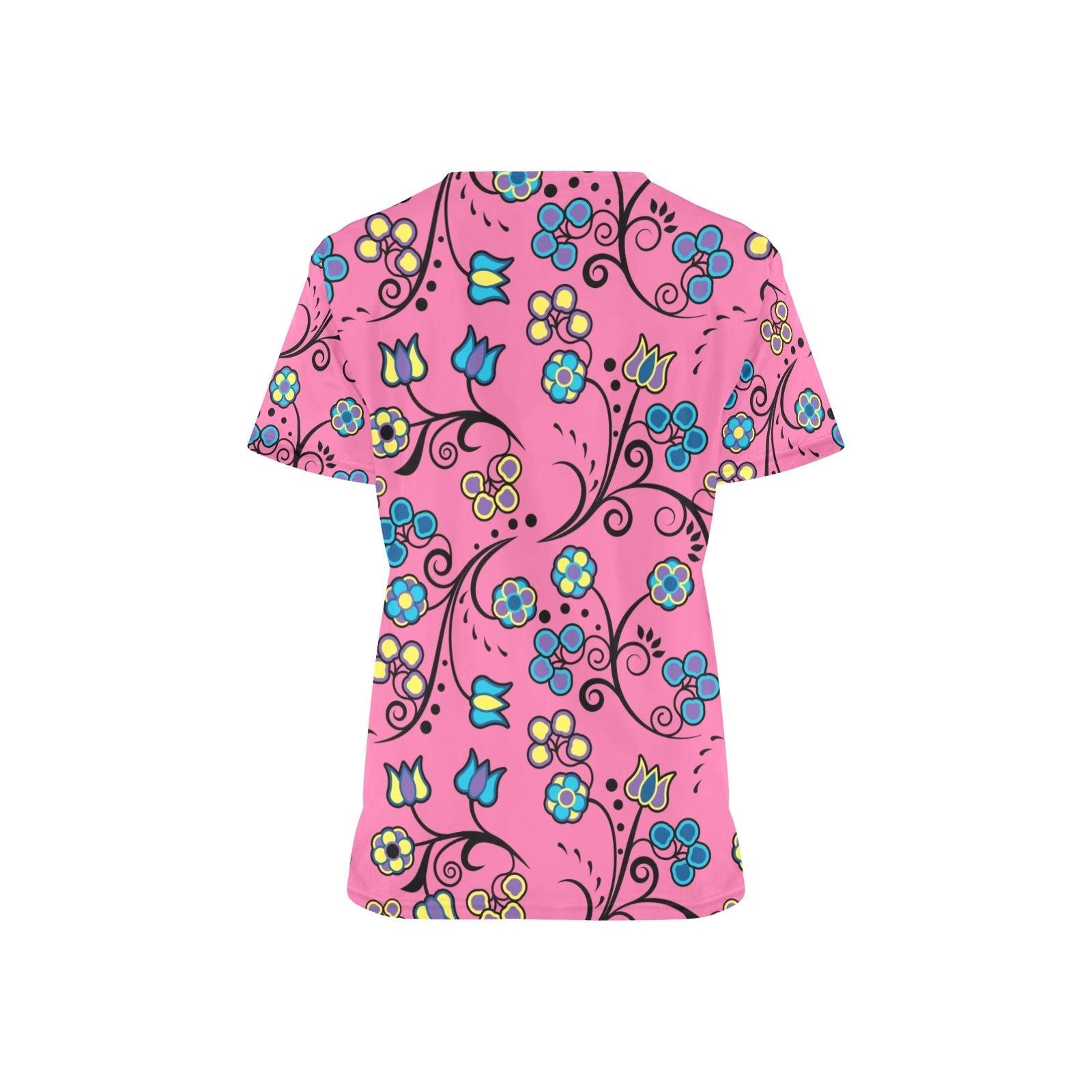 Blue Trio Bubblegum All Over Print Scrub Top Scrub Top e-joyer 