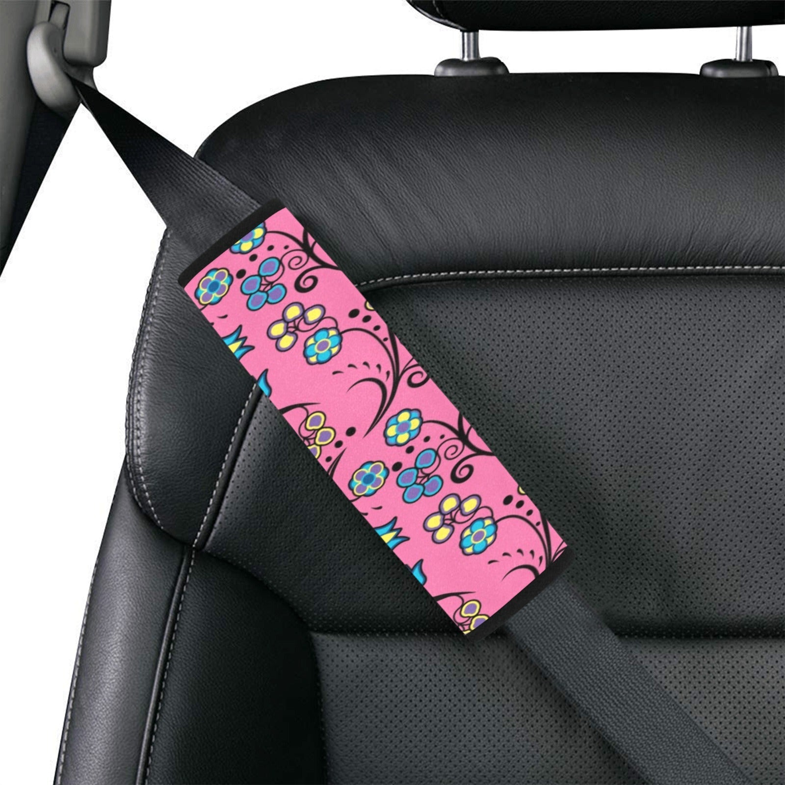 Blue Trio Bubblegum Car Seat Belt Cover 7''x12.6'' (Pack of 2) Car Seat Belt Cover 7x12.6 (Pack of 2) e-joyer 