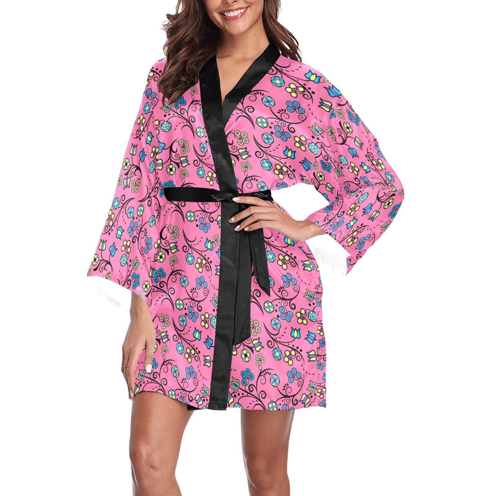 Blue Trio Bubblegum Long Sleeve Kimono Robe Long Sleeve Kimono Robe e-joyer 