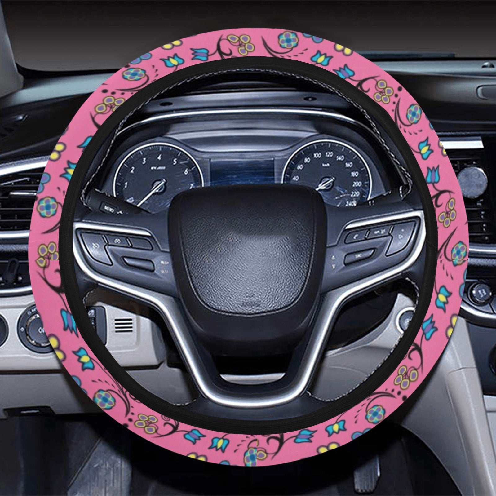 Blue Trio Bubblegum Steering Wheel Cover with Elastic Edge Steering Wheel Cover with Elastic Edge e-joyer 