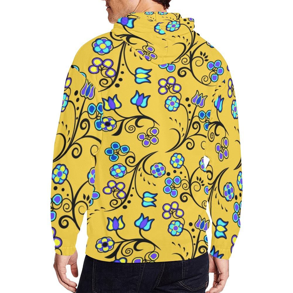 Blue Trio Tuscan All Over Print Full Zip Hoodie for Men (Model H14) hoodie e-joyer 