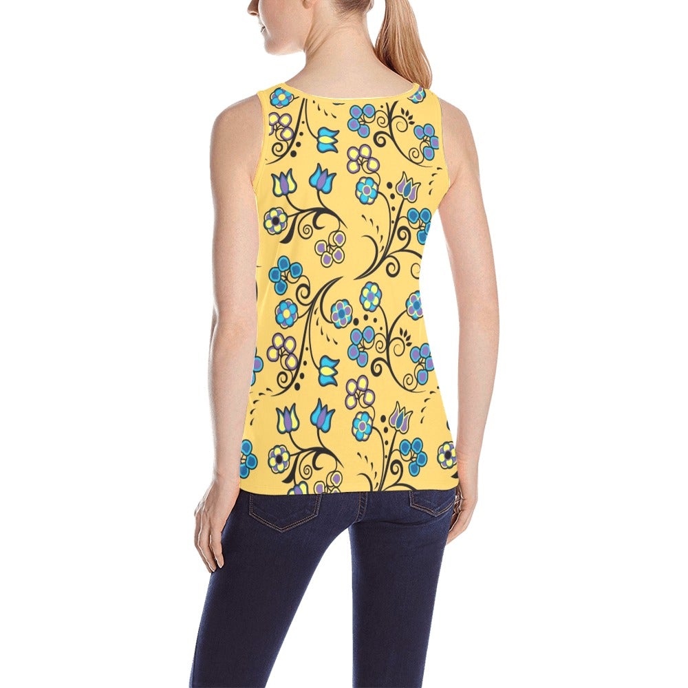 Blue Trio Tuscan All Over Print Tank Top for Women (Model T43) All Over Print Tank Top for Women (T43) e-joyer 