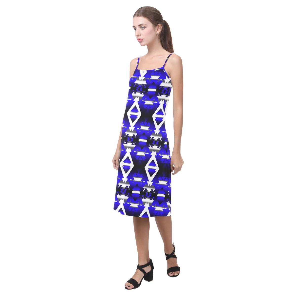 Blue Winter Camp Alcestis Slip Dress (Model D05) Alcestis Slip Dress (D05) e-joyer 