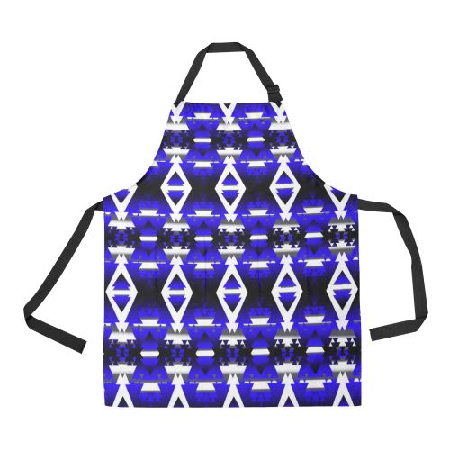 Blue Winter Camp All Over Print Apron All Over Print Apron e-joyer 