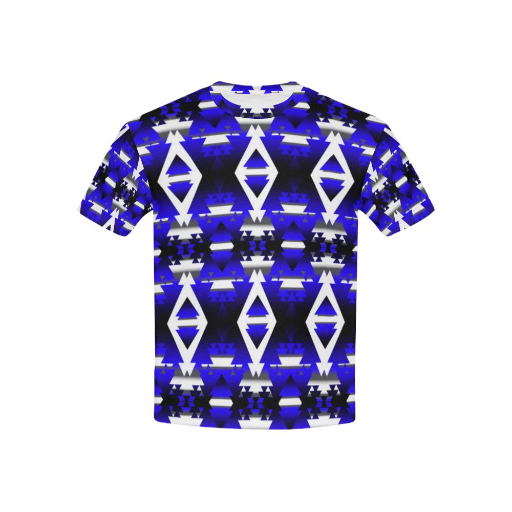 Blue Winter Camp All Over Print T-shirt for Kid (USA Size) (Model T40) All Over Print T-shirt for Kid (T40) e-joyer 