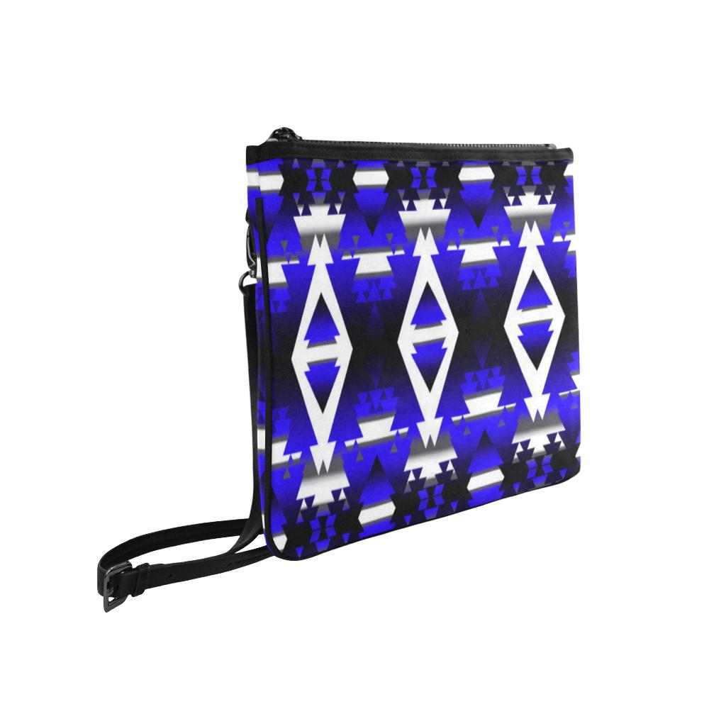 Blue Winter Camp Slim Clutch Bag (Model 1668) Slim Clutch Bags (1668) e-joyer 