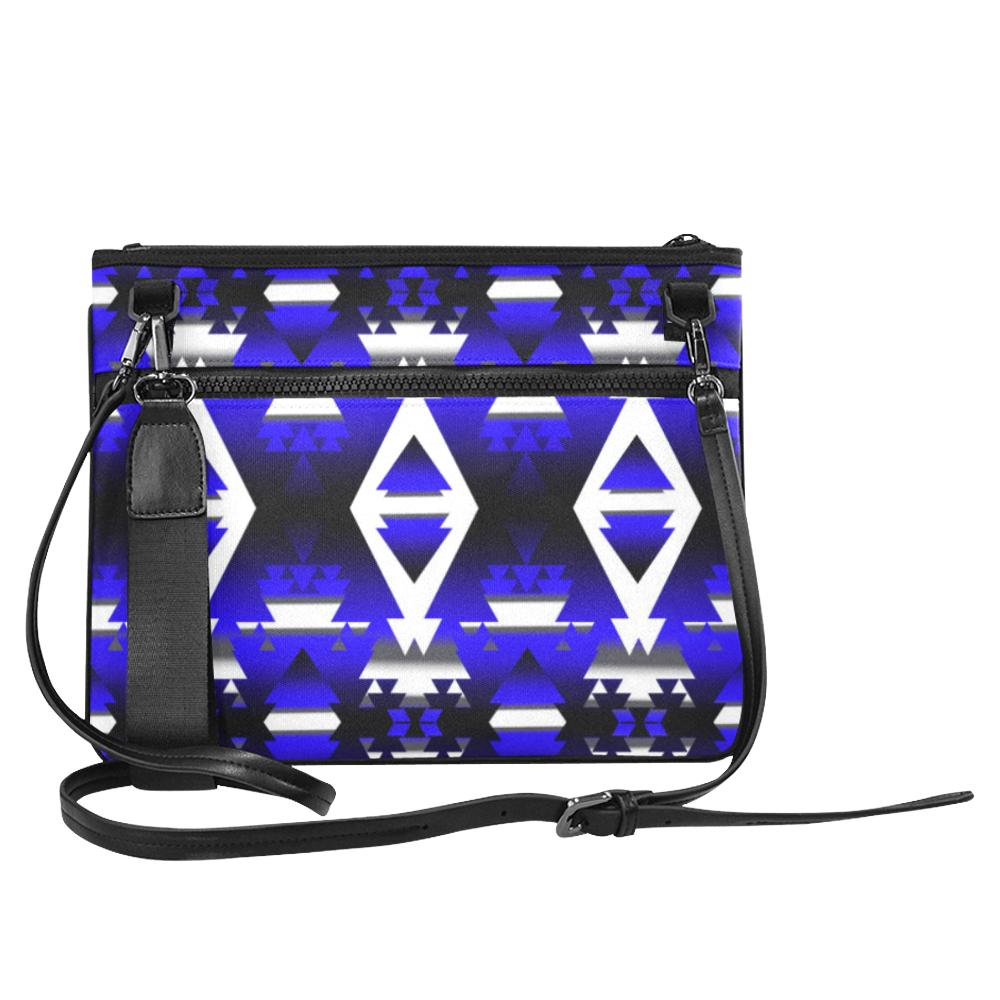 Blue Winter Camp Slim Clutch Bag (Model 1668) Slim Clutch Bags (1668) e-joyer 