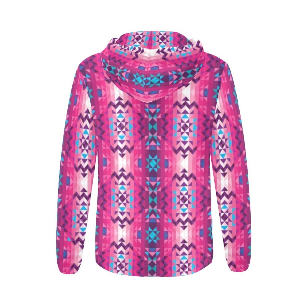 Bright Wave All Over Print Full Zip Hoodie for Women (Model H14) All Over Print Full Zip Hoodie for Women (H14) e-joyer 