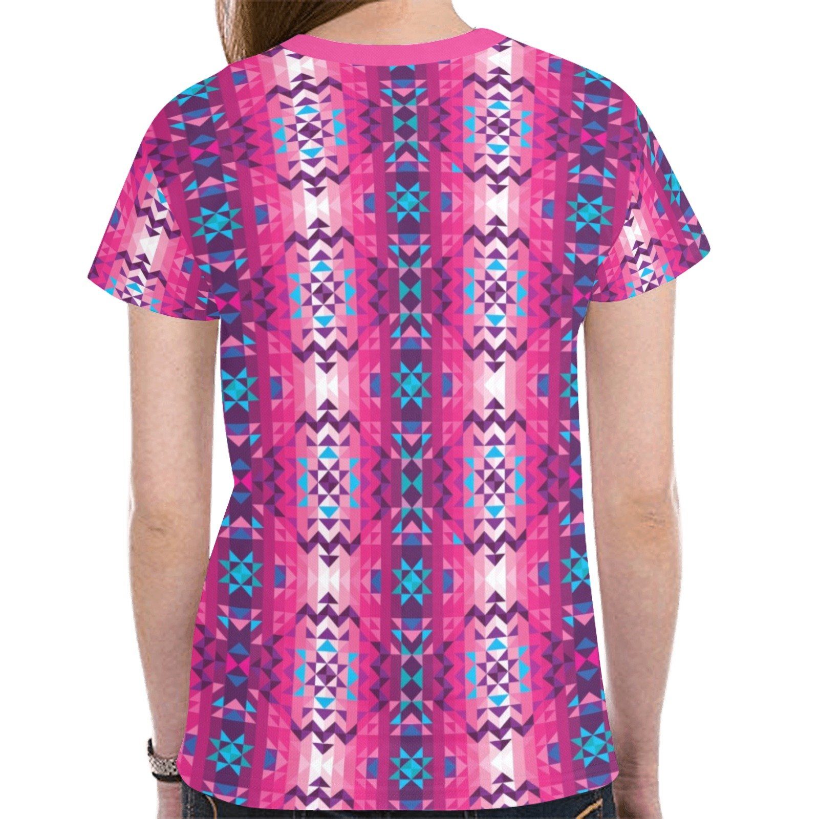 Bright Wave New All Over Print T-shirt for Women (Model T45) tshirt e-joyer 