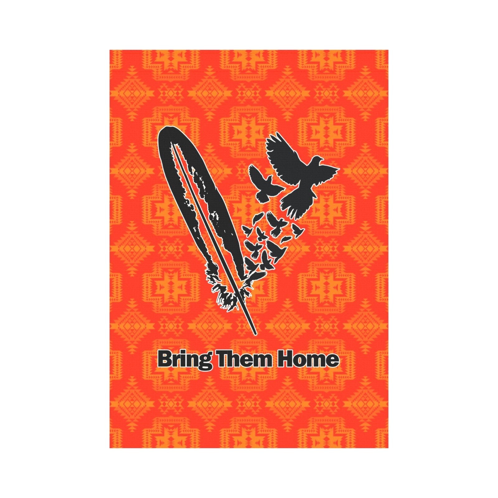 Bring Them Home Feather with Doves Garden Flag 28''x40'' (Two Sides Printing) Garden Flag 28‘’x40‘’ (Two Sides) e-joyer 