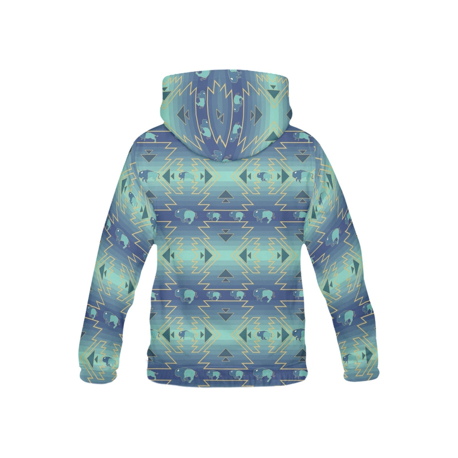 Buffalo Run All Over Print Hoodie for Kid (USA Size) (Model H13) All Over Print Hoodie for Kid (H13) e-joyer 