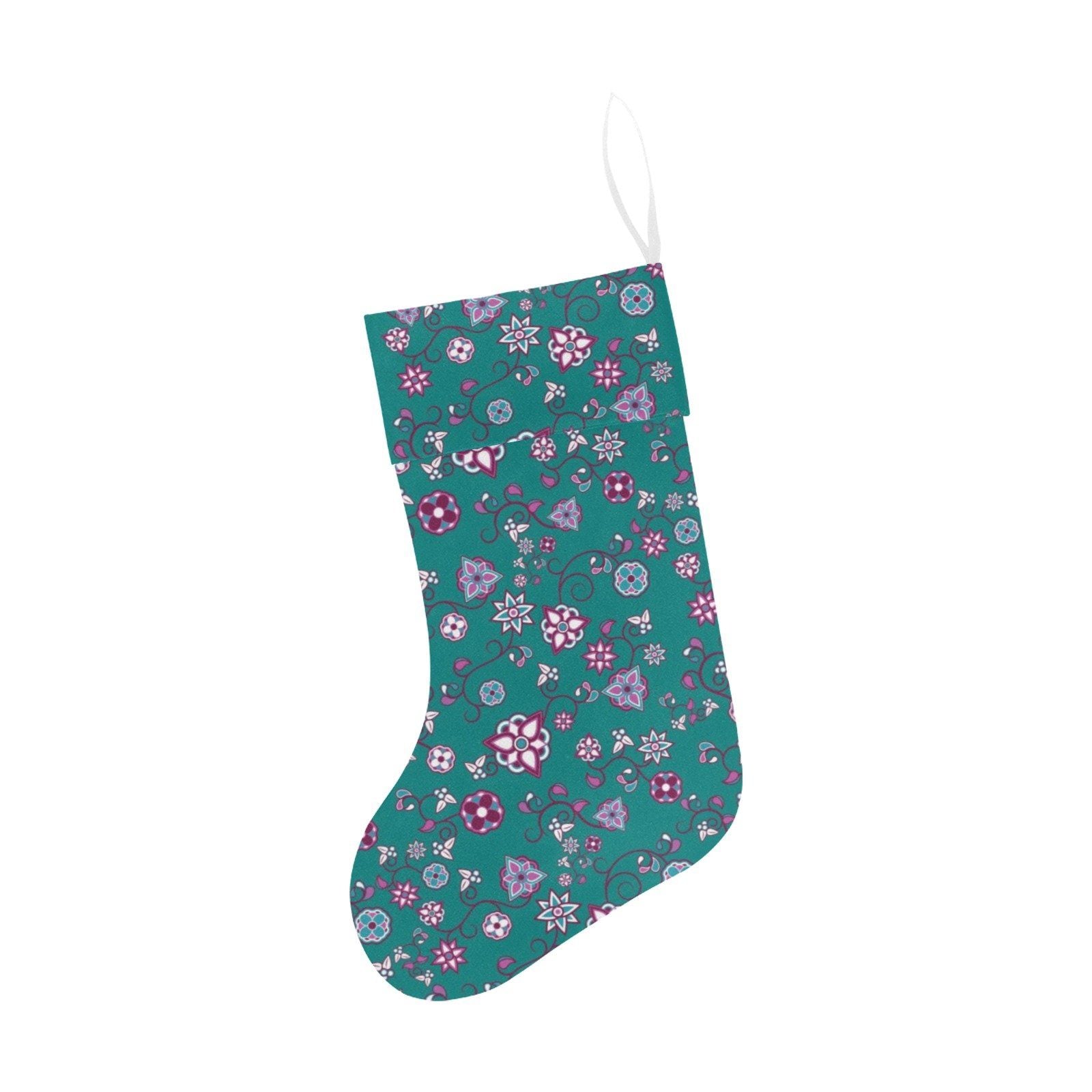 Burgundy Bloom Christmas Stocking holiday stocking e-joyer 