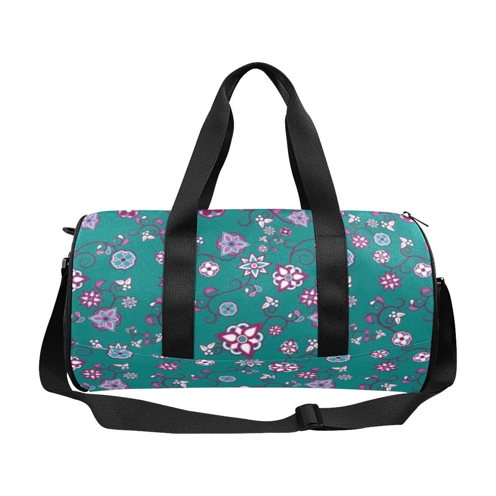 Burgundy Bloom Duffle Bag (Model 1679) Duffle Bag (1679) e-joyer 