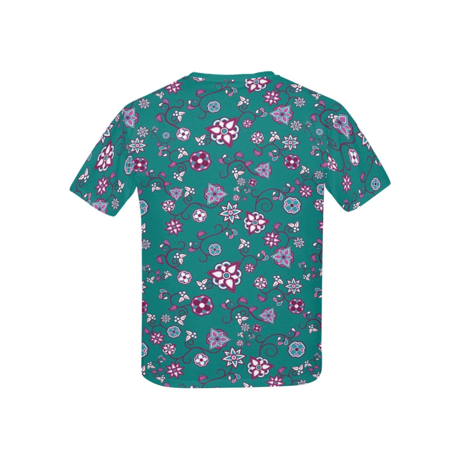 Burgundy Bloom Kids' All Over Print T-shirt (USA Size) (Model T40) All Over Print T-shirt for Kid (T40) e-joyer 