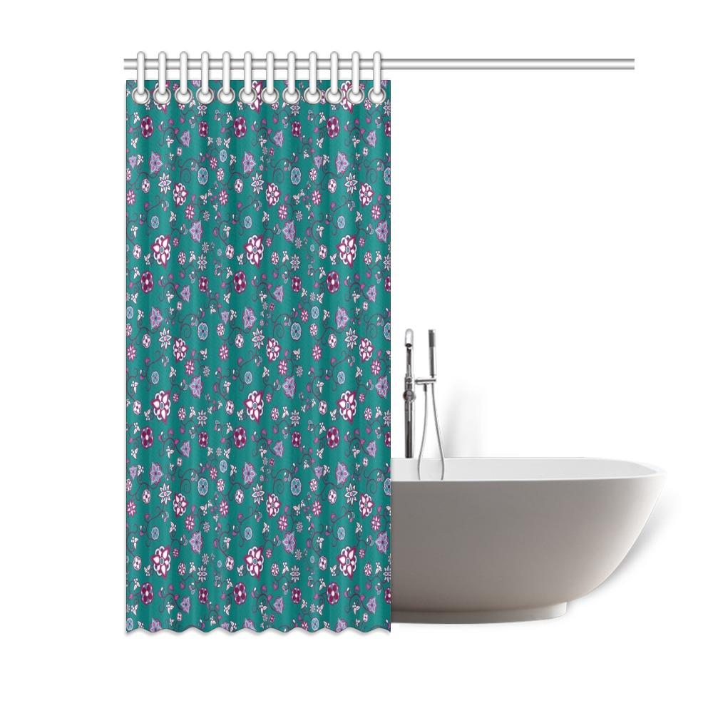 Burgundy Bloom Shower Curtain 60"x72" Shower Curtain 60"x72" e-joyer 