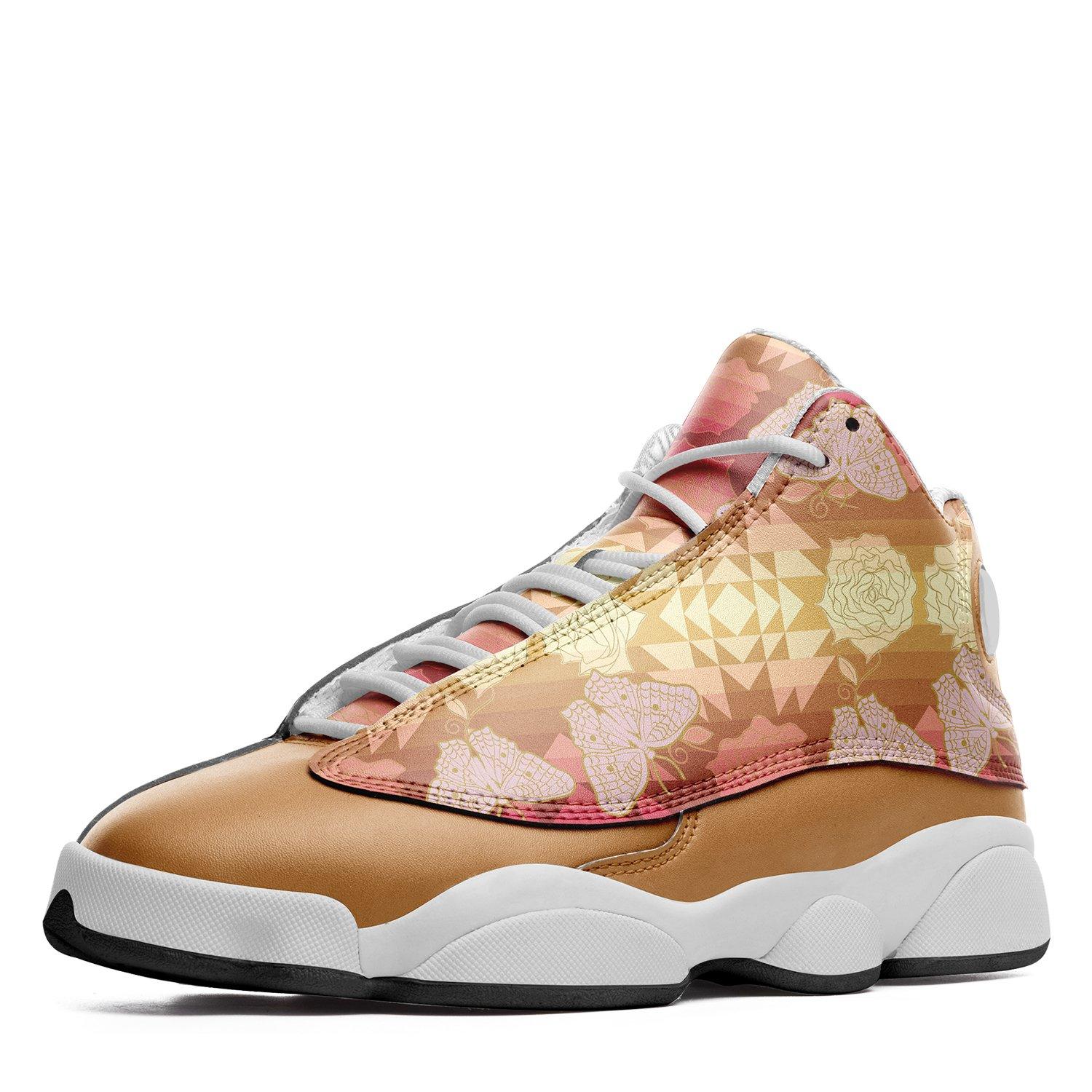 Butterfly and Roses on Geometric Isstsokini Athletic Shoes Herman 