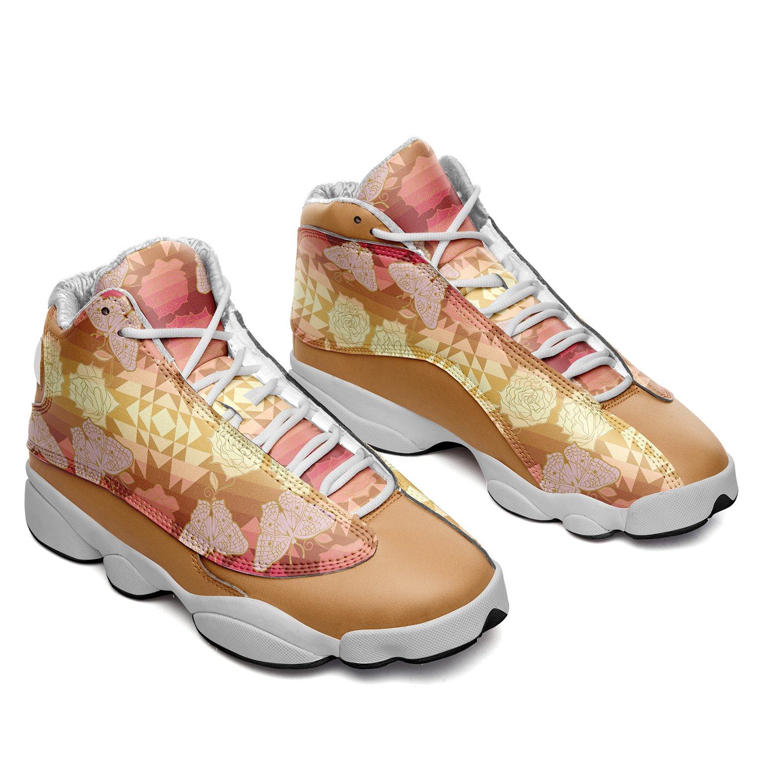 Butterfly and Roses on Geometric Isstsokini Athletic Shoes Herman 