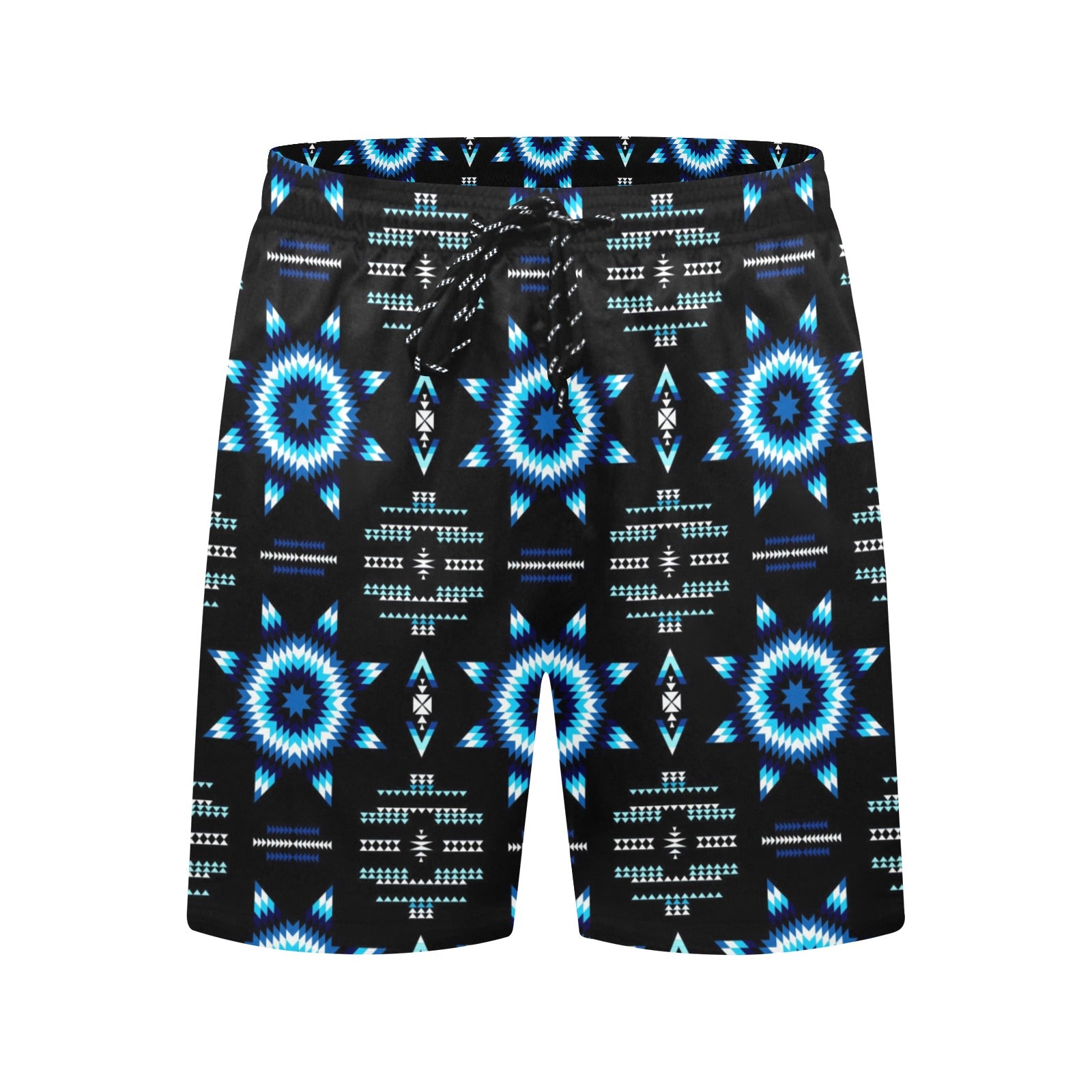 Rising Star Wolf Moon Men's Mid-Length Beach Shorts