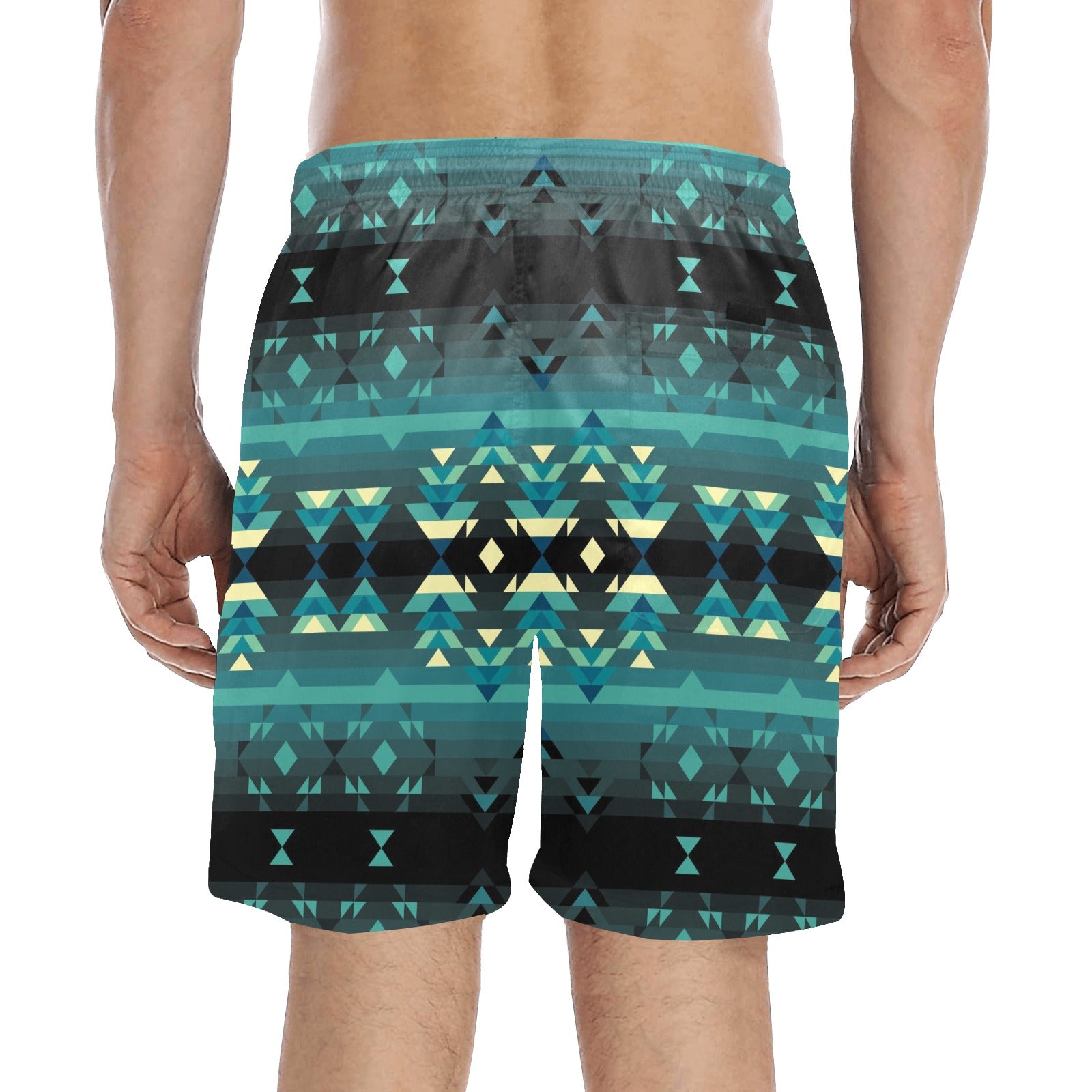 Inspire Green Men's Mid-Length Beach Shorts