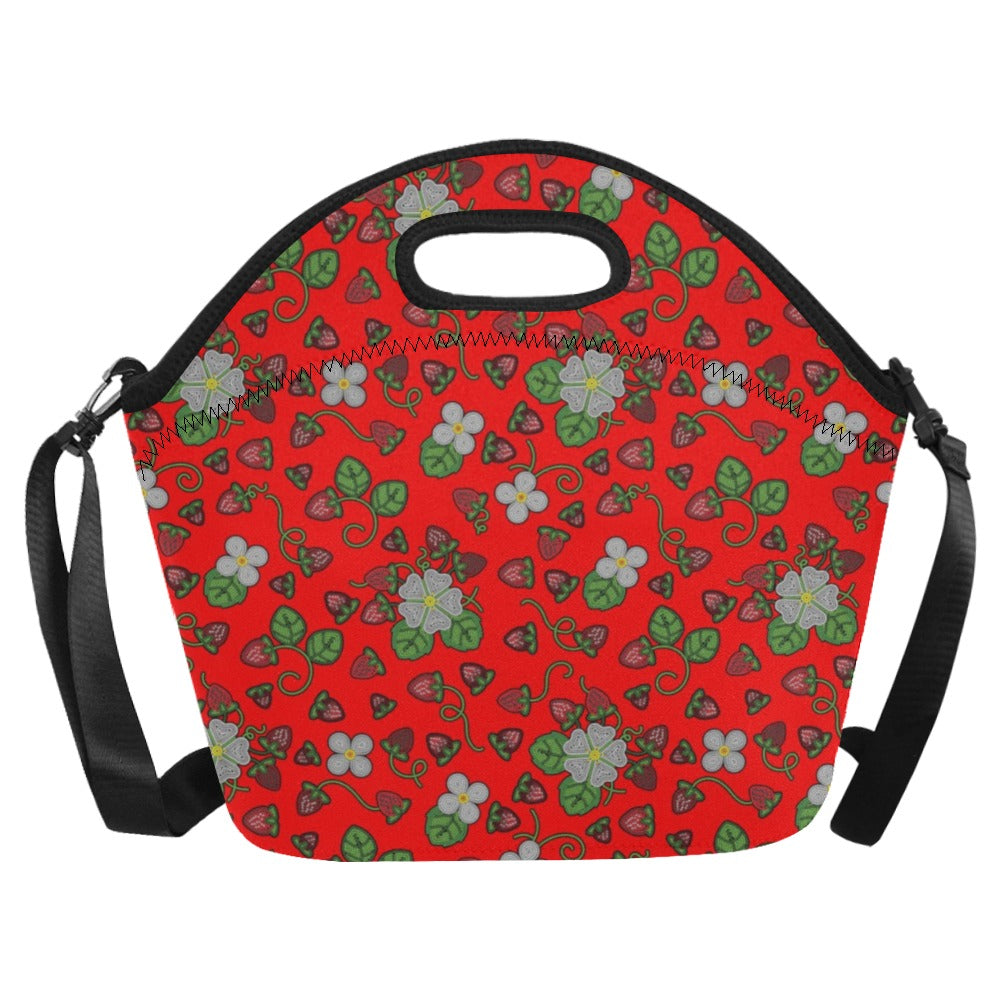 Strawberry Dreams Fire Neoprene Lunch Bag/Large