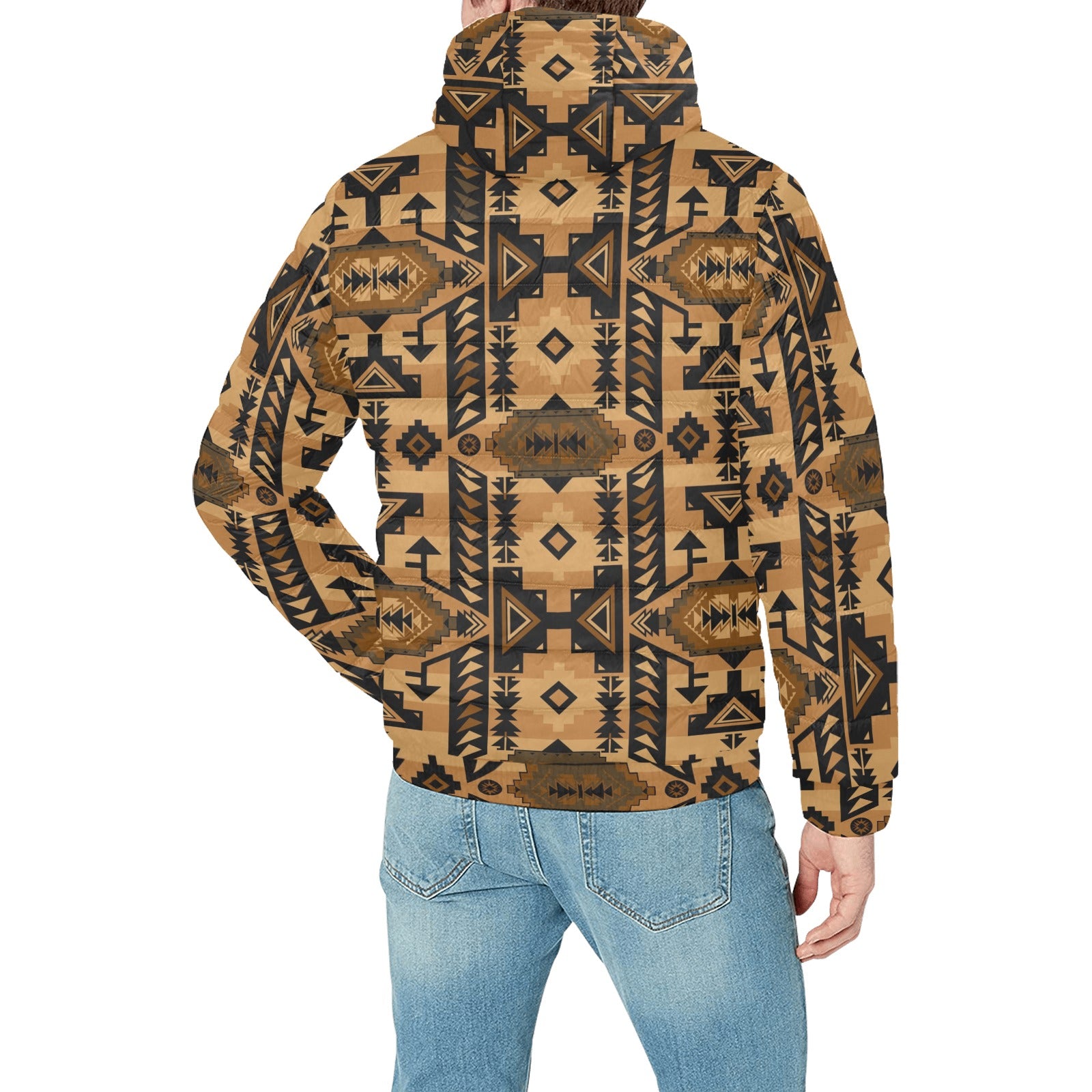 Chiefs Mountain Tan Men's Padded Hooded Jacket