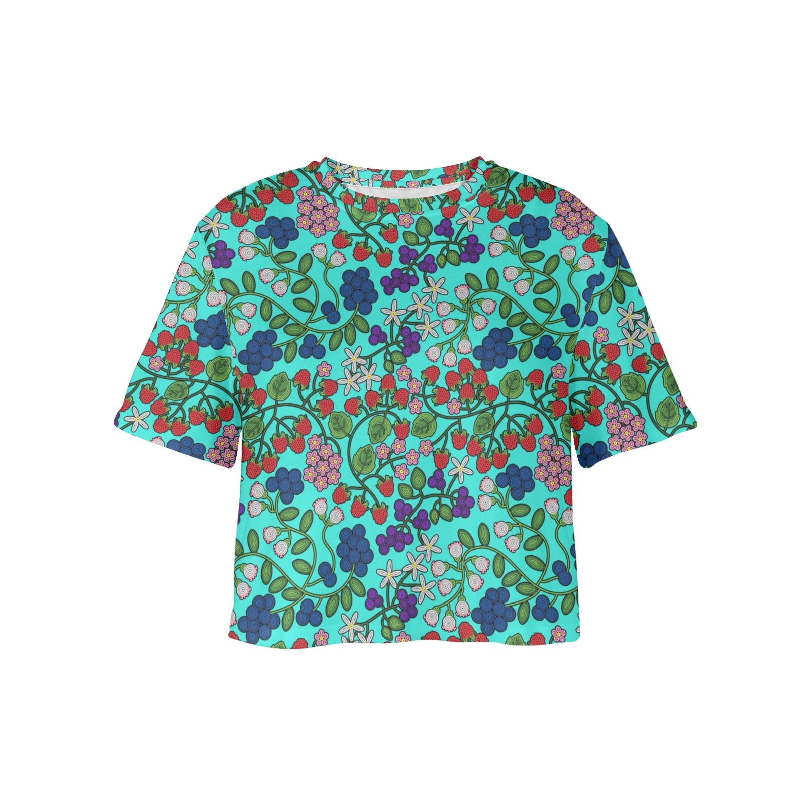 Takwakin Harvest Turquoise Women's Cropped T-shirt