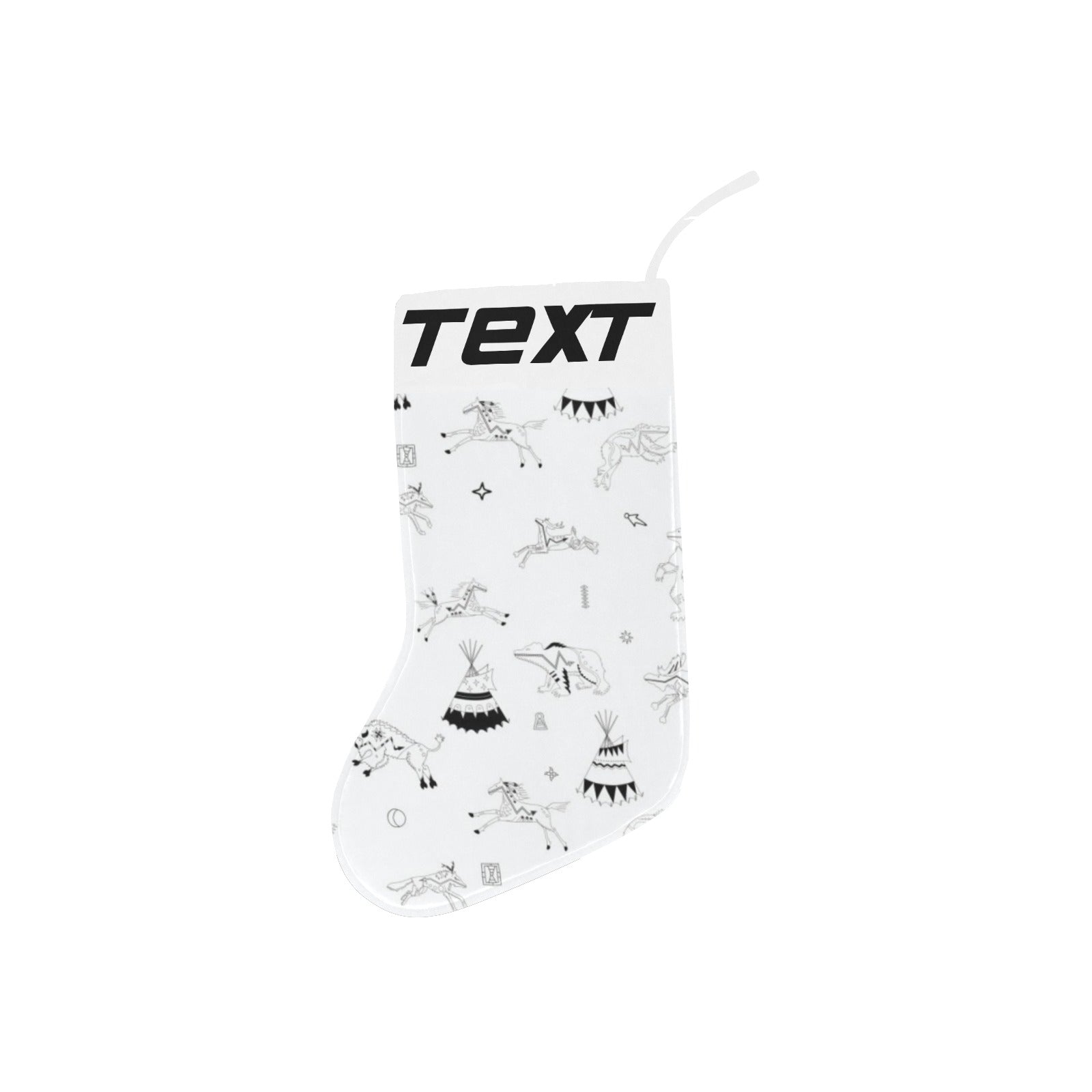 Ledger Dables White Christmas Stocking (Custom Text on The Top)