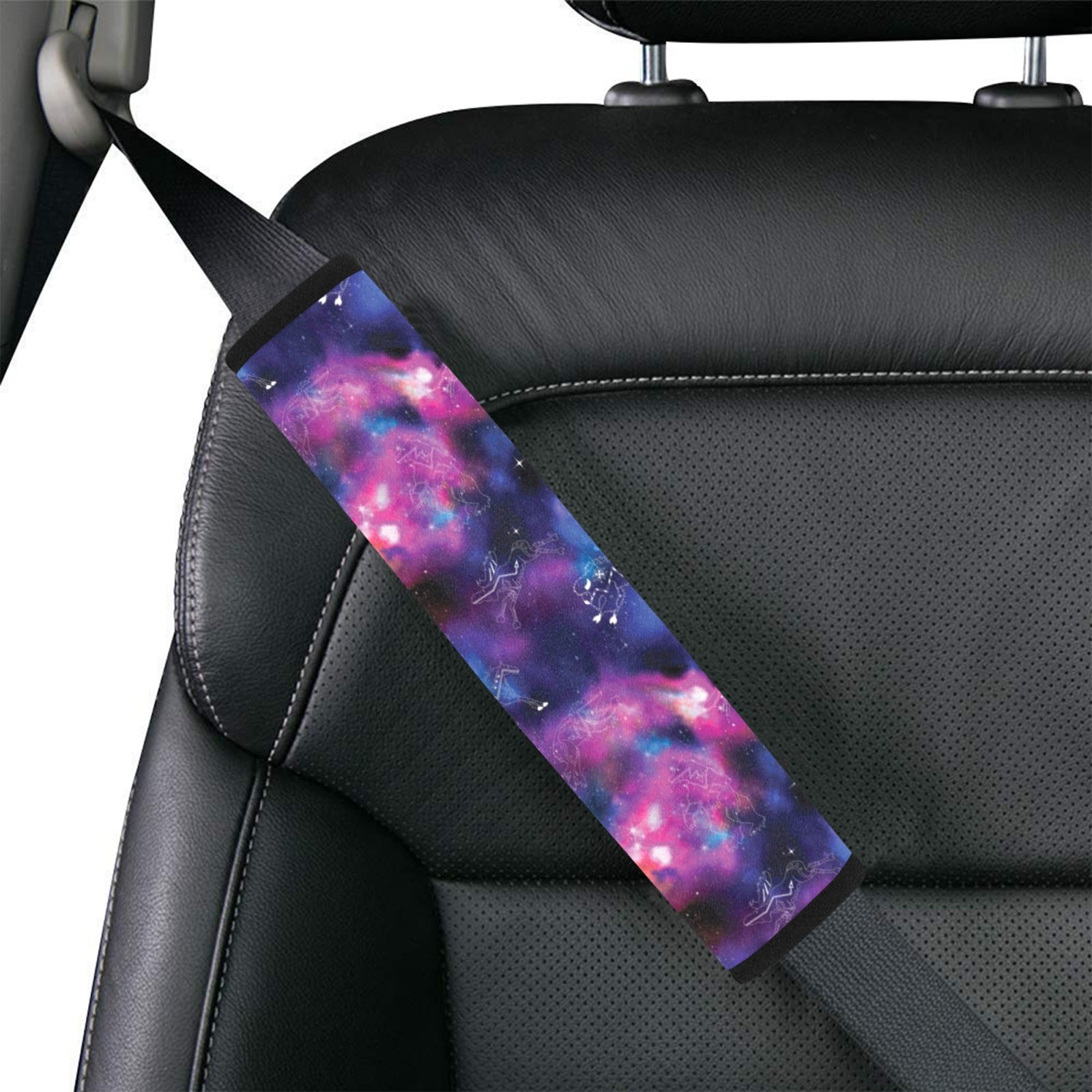 Animal Ancestors 1 Blue and Pink Car Seat Belt Cover 7''x12.6'' (Pack of 2)