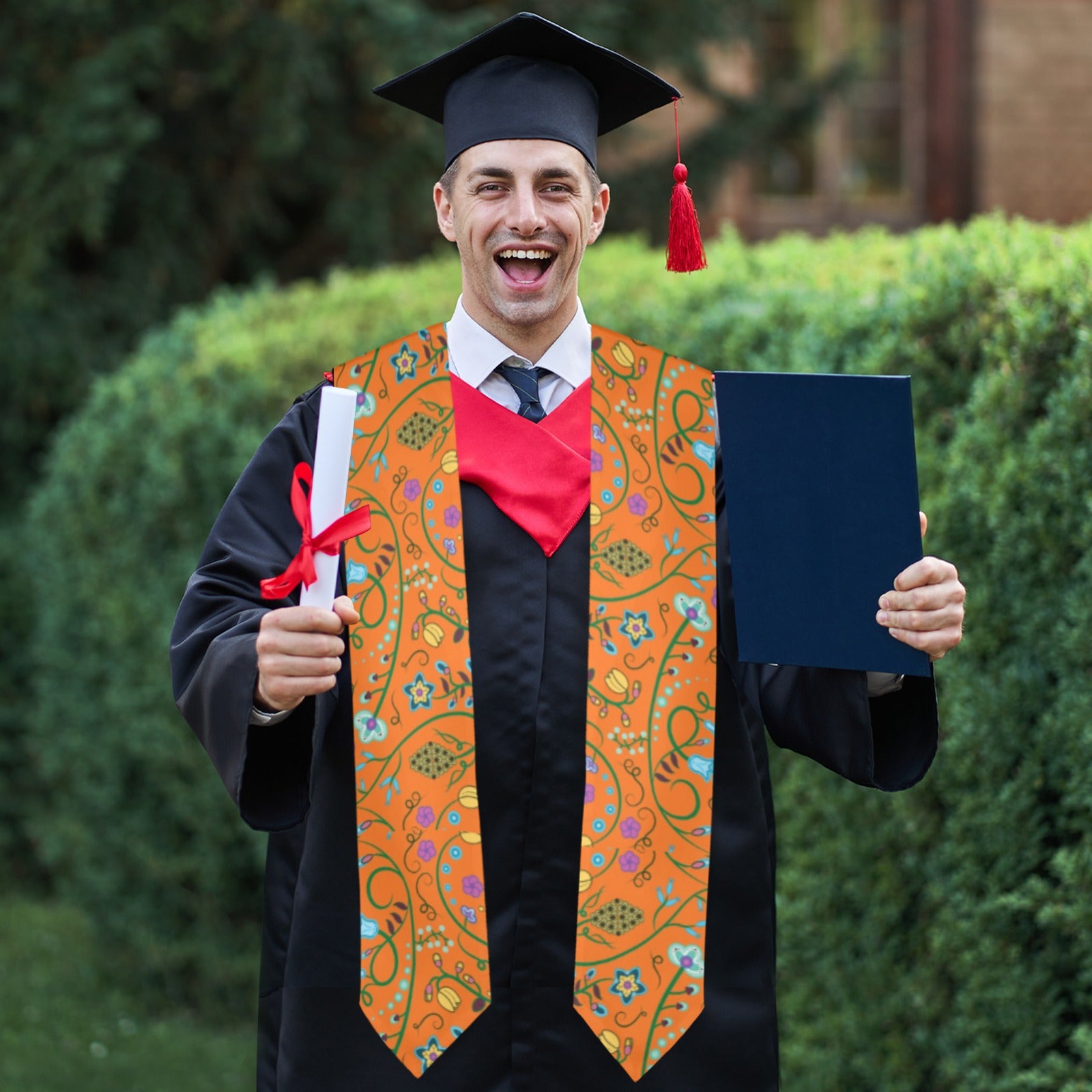 Fresh Fleur Carrot Graduation Stole