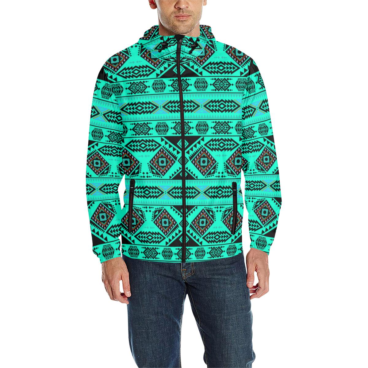 California Coast Big Seas Unisex Quilted Coat All Over Print Quilted Windbreaker for Men (H35) e-joyer 