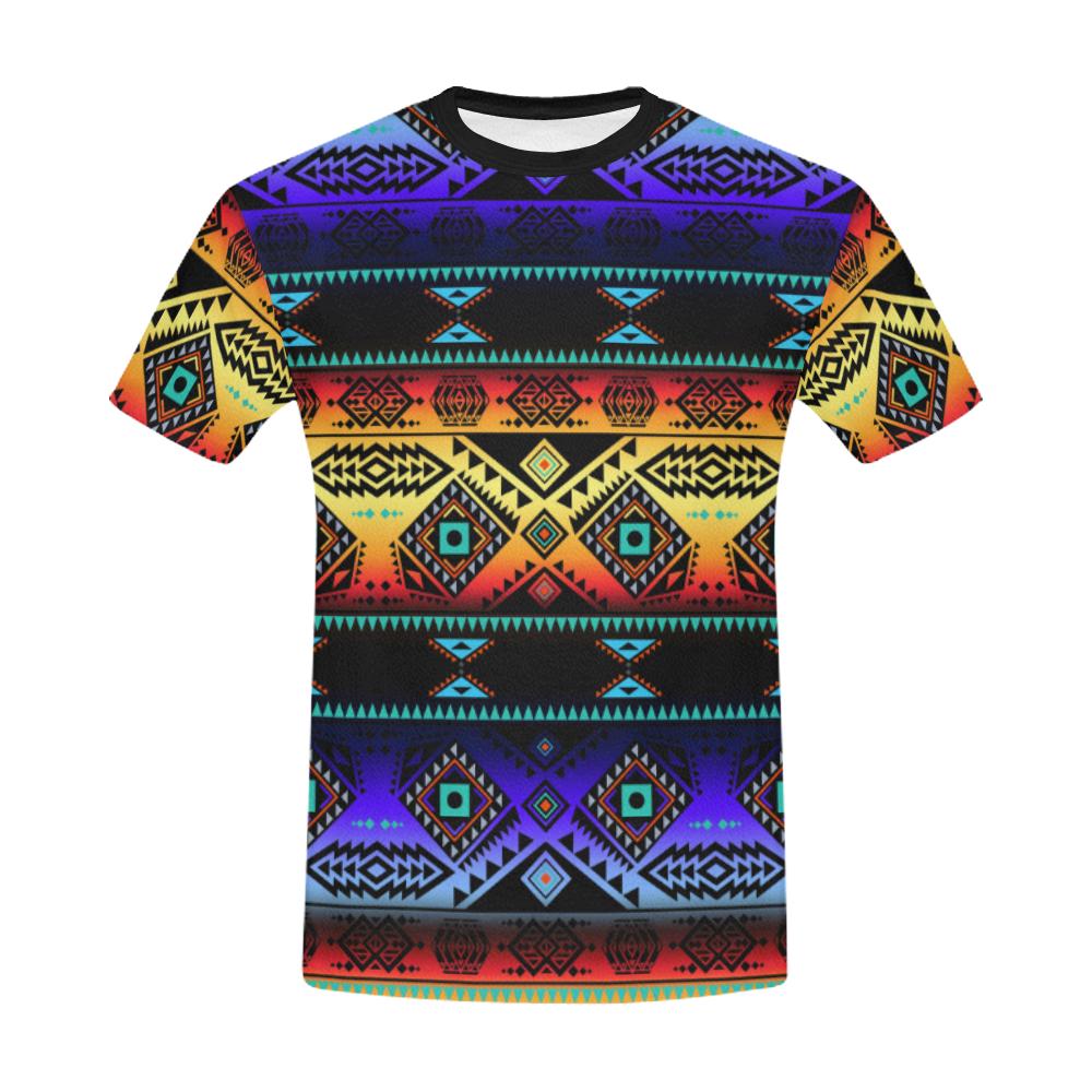 California Coast Sunset All Over Print T-Shirt for Men/Large Size (USA Size) Model T40) All Over Print T-Shirt for Men/Large (T40) e-joyer 