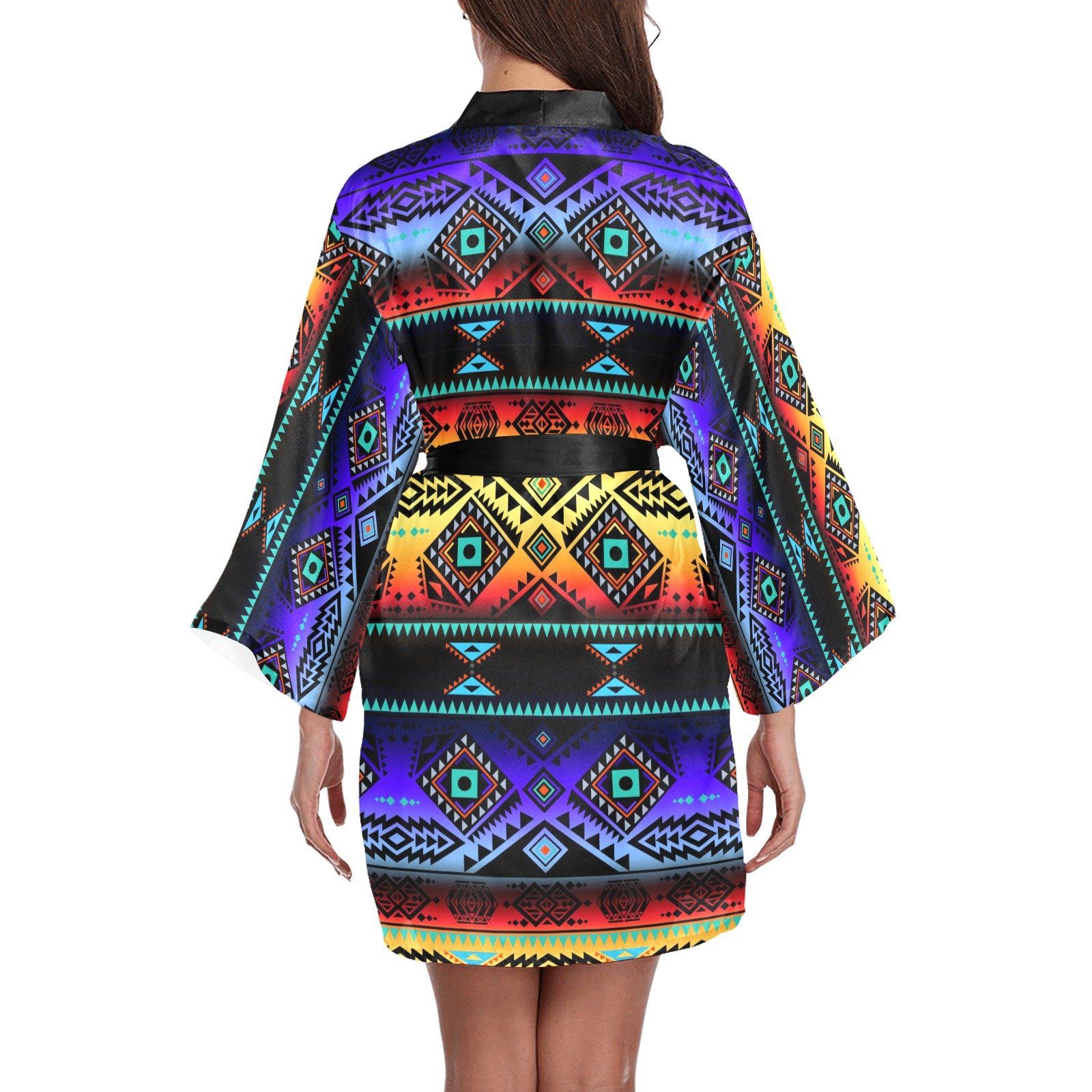 California Coast Sunset Long Sleeve Kimono Robe Long Sleeve Kimono Robe e-joyer 