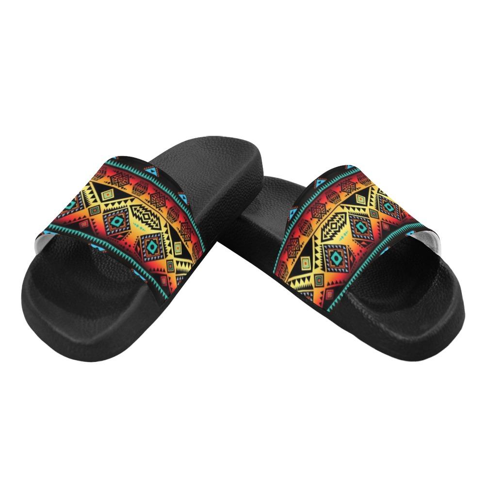 California Coast Sunset Men's Slide Sandals (Model 057) Men's Slide Sandals (057) e-joyer 