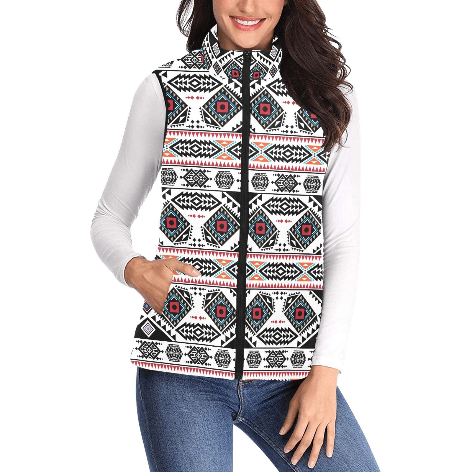 California Coast Women's Padded Vest Jacket (Model H44) Women's Padded Vest Jacket (H44) e-joyer 