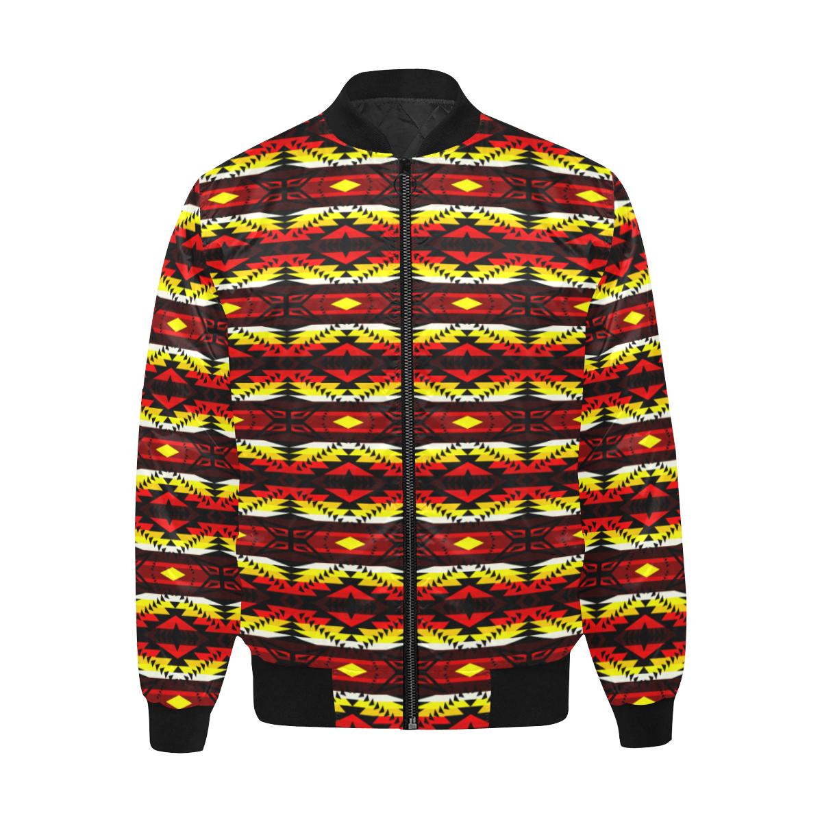 Canyon War Party Unisex Heavy Bomber Jacket with Quilted Lining All Over Print Quilted Jacket for Men (H33) e-joyer 
