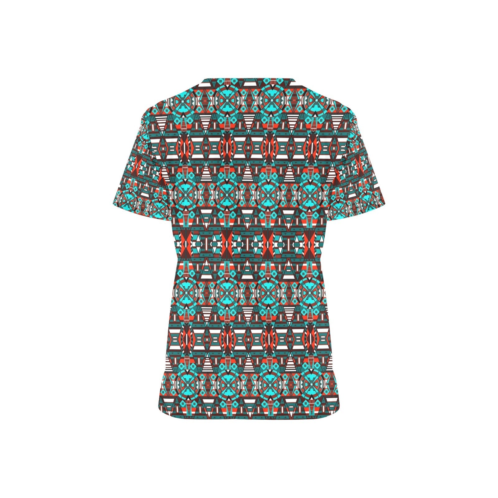 Captive Winter All Over Print Scrub Top Scrub Top e-joyer 