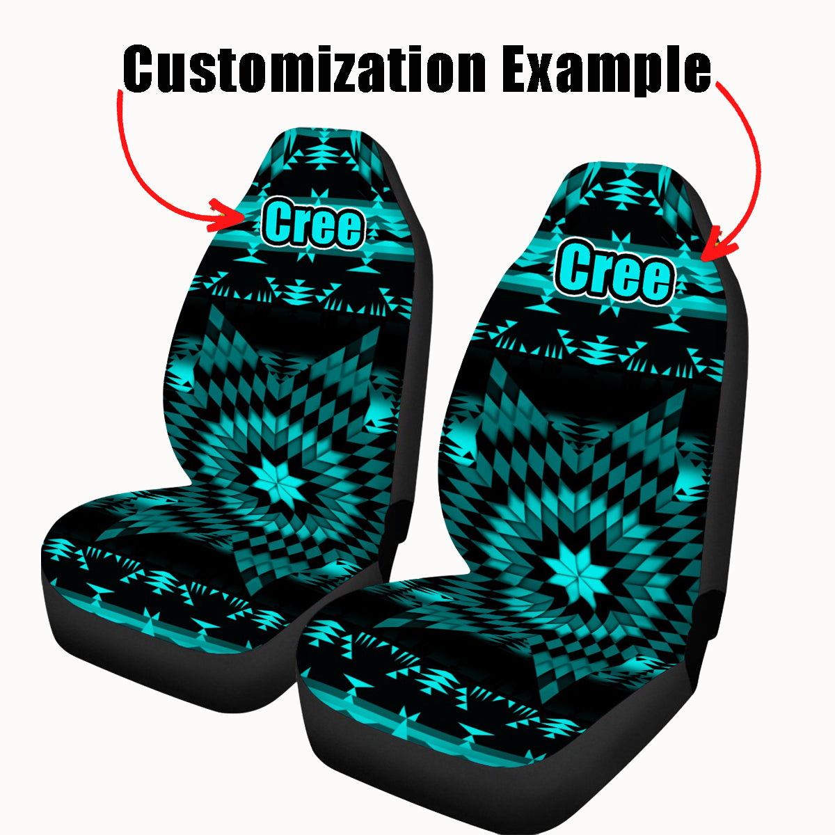 Floral Beadwork Universal Car Seat Cover With Thickened Back