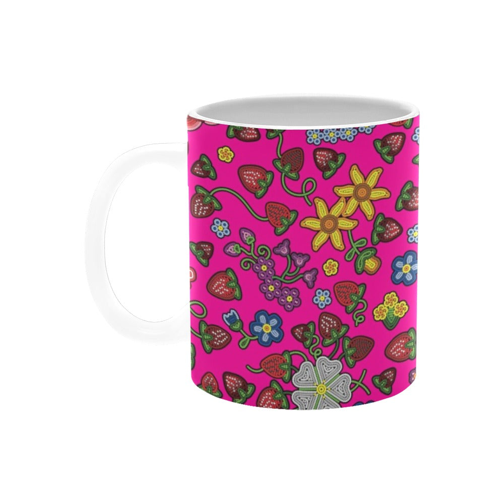 Berry Pop Blush White Mug(11OZ)