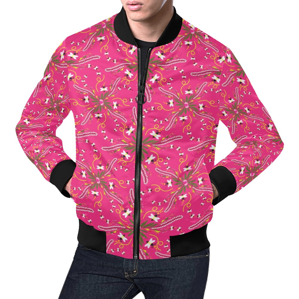 Willow Bee Bubblegum Bomber Jacket for Men