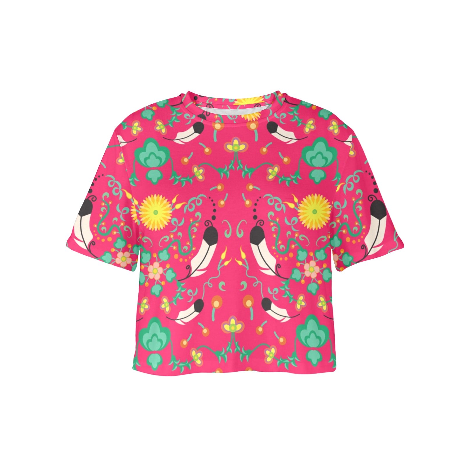 New Growth Pink Women's Cropped T-shirt
