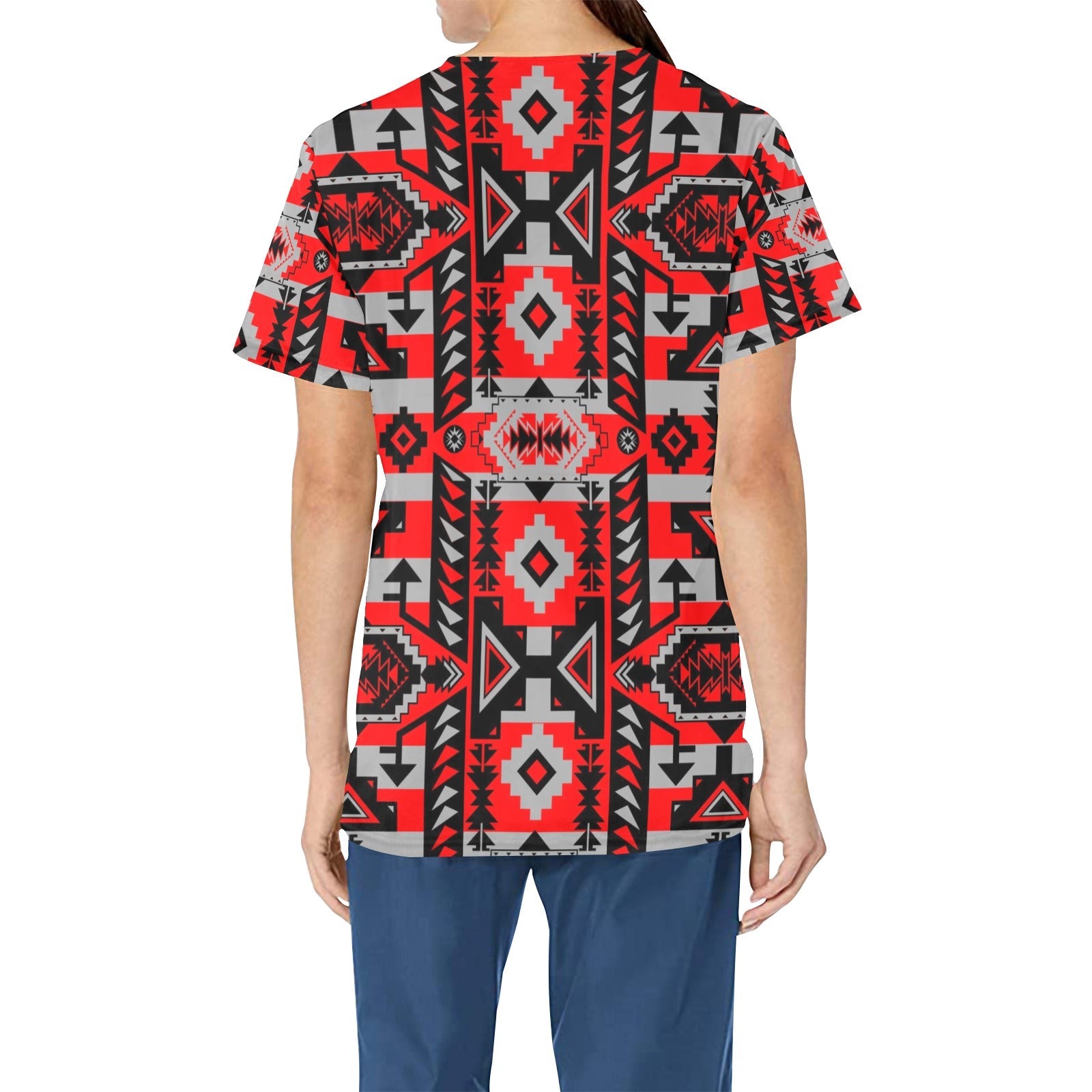 Chiefs Mountain Candy Sierra All Over Print Scrub Top Scrub Top e-joyer 