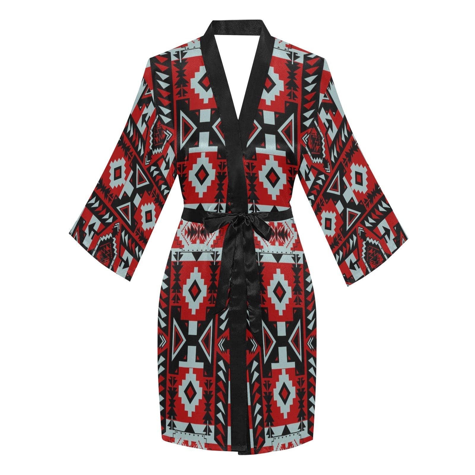 Chiefs Mountain Candy Sierra Dark Long Sleeve Kimono Robe Long Sleeve Kimono Robe e-joyer 